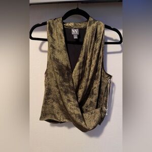 Worthington Metallic Gold Blouse